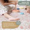 Play Platoon Kids Play Mat, 9 Tile 72x72 Inch - Petal Print, Extra-Thick view 4