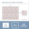 Play Platoon Kids Play Mat, 16 Tile 96x96 Inch - Petal Print, Extra-Thick view 2