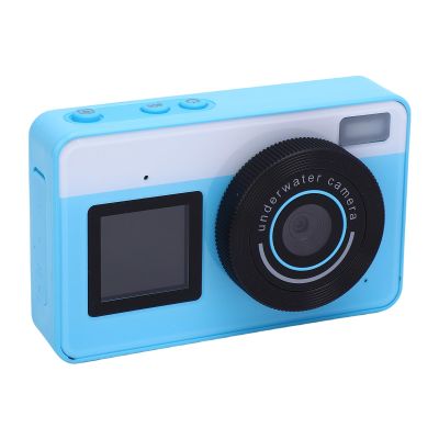 PUSOKEI 4K Digital Camera 48MP, 3 Miles Underwater IP68 Dual Screen Vlogging Camera for Teens Beginners, 18x Optical Zoom, 1200mAh Rechargeable (Blue)