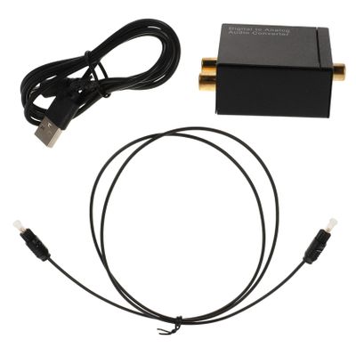 TEHAUX Optical to Analog Audio Converter with Jack Compatibility for Tv Sound Systems Projectors Easy Setup High Fidelity Audio Transmission Durable