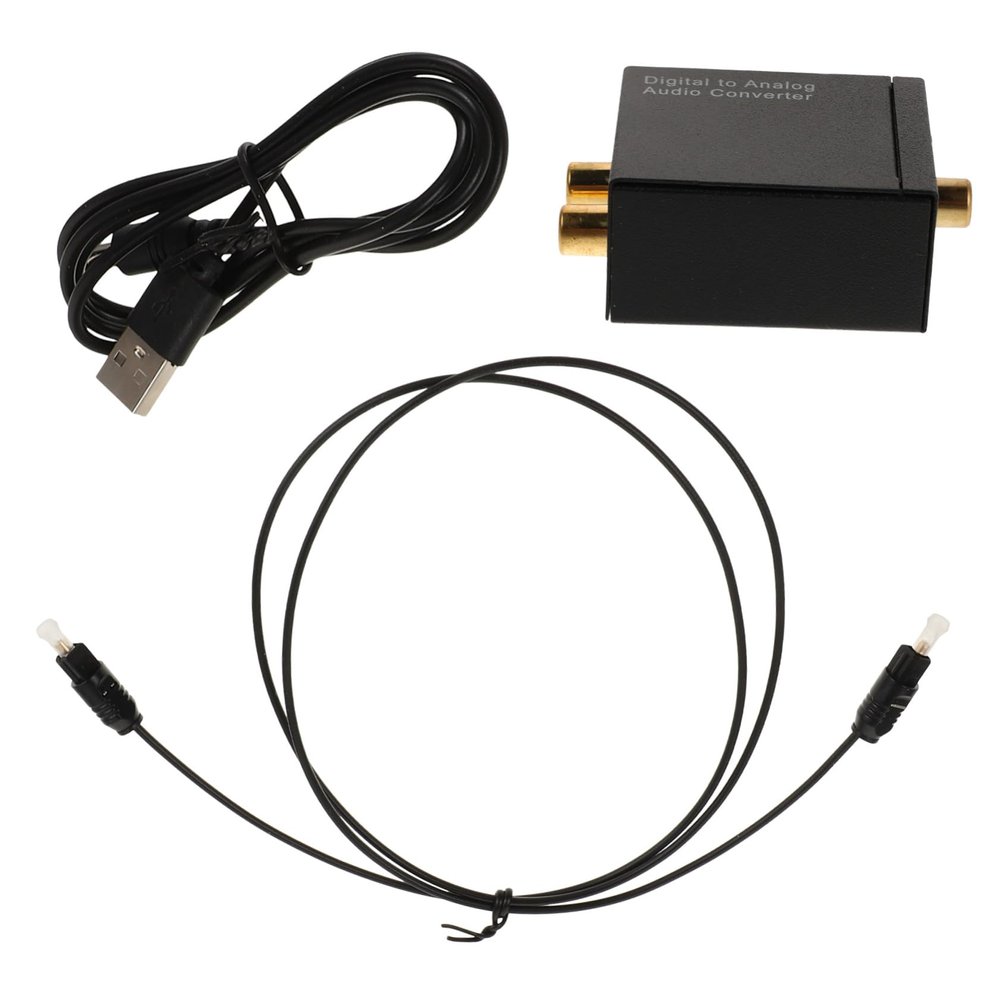TEHAUX Optical to Analog Audio Converter with Jack Compatibility for Tv Sound Systems Projectors Easy Setup High Fidelity Audio Transmission Durable