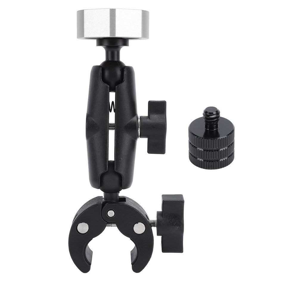 ANGGREK Adjustable Clamp Mount for Mini, Pole Clamp Mount Adjustable Clamp Mount for Outdoor Portable Use (Silver)