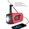 GOWENIC Hand Crank Emergency, Portable FM Weather with LED Flashlight, 2000mAh Power Phone Charger, USB Charged and Solar Power for Camping, Emergency (Red) view 3