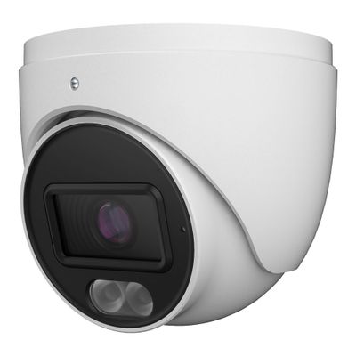 6MP Outdoor Turret Network Camera 2.8mm Fixed Lens Full-Color Night Vision IP67 Weatherproof Audio PoE H.265 CCTV Surveillance System