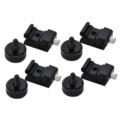 LALAFINA 8Pcs Cold Shoe Mount with Tripod Adapter Kit for DSLR Camera Flash Stand Compatible with Screw Port for Microphones and LED Lights