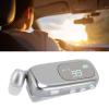 GOWENIC Clip On BT Headset, Ergonomic Retractable Wireless Headset with Vibration Alert and Voice Announcement, LCD Digital Power Display, for Driving Business (Electroplated Bright Silver) view 4