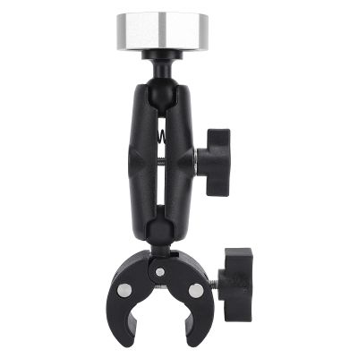 Bnineteenteam RV Ladder Mount RV Roof Mount Antenna Adjustable Clamp for Mini Satellite Dish with ABS Aluminum Alloy Dual Ball Head Fit for Yacht Rooftop (Silver)