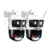 Defender AI Powered 3K+ Guard WiFi Tri-Lens PTZ Plug-in Power Outdoor Security Camera, 3-in-1, 360, 8X Zoom, Human/Vehicle AI Detection, Blue/Red LED, WiFi 6, Works w/Guard App, 2 Pack view 1