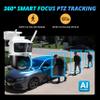 Defender AI Powered 3K+ Guard WiFi Tri-Lens PTZ Plug-in Power Outdoor Security Camera, 3-in-1, 360, 8X Zoom, Human/Vehicle AI Detection, Blue/Red LED, WiFi 6, Works w/Guard App, 2 Pack view 4