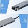 Angoily 8-in-1 USB Hub Adapter for Laptops Type-C USB 3.0 Splitter Compatible and PC Compact Design for Laptop and PC Use view 3