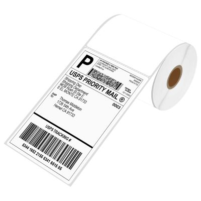 40 Rolls KCMYTONER 4x6 Direct Thermal Labels Perforated Address Self-Adhesive Paper Compatible for Zebra Rollo & Most Thermal Most Label Printers, 250/Roll