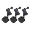 3pcs 16MM Light Stand Wheels with Brake, 360 Rotating, Quiet, Easy Install, Tripod Casters for Live Photography, Floor Friendly, PP Material view 1