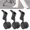 3pcs 16MM Light Stand Wheels with Brake, 360 Rotating, Quiet, Easy Install, Tripod Casters for Live Photography, Floor Friendly, PP Material view 3