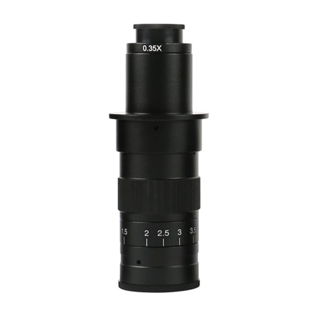 Microscope 100X 130X 180X 200X 300X 500X Adjustable Continuous Zoom C Mount Optical Lens for Industry Video Microscope Camera(120X)