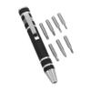 Amosfun 8-in-1 Portable Screwdriver Set Multi-Bit Pen Tool for Eyeglasses and Computer Repair Aluminum Alloy Mini Screwdriver Kit view 1