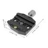 POPETPOP Quick Release Plate Clamp Seat for Camera Tripod Ballhead Qr Plate Adapter Aluminum Alloy Mounting Clamp view 3
