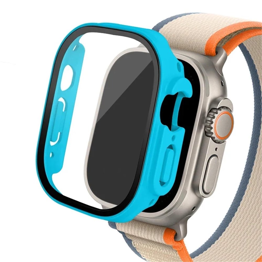Glass case for Ultra 2 case 49mm smar twatch PC Bumper Screen Protector Tempered Cover iwatch Series Band Accessories
