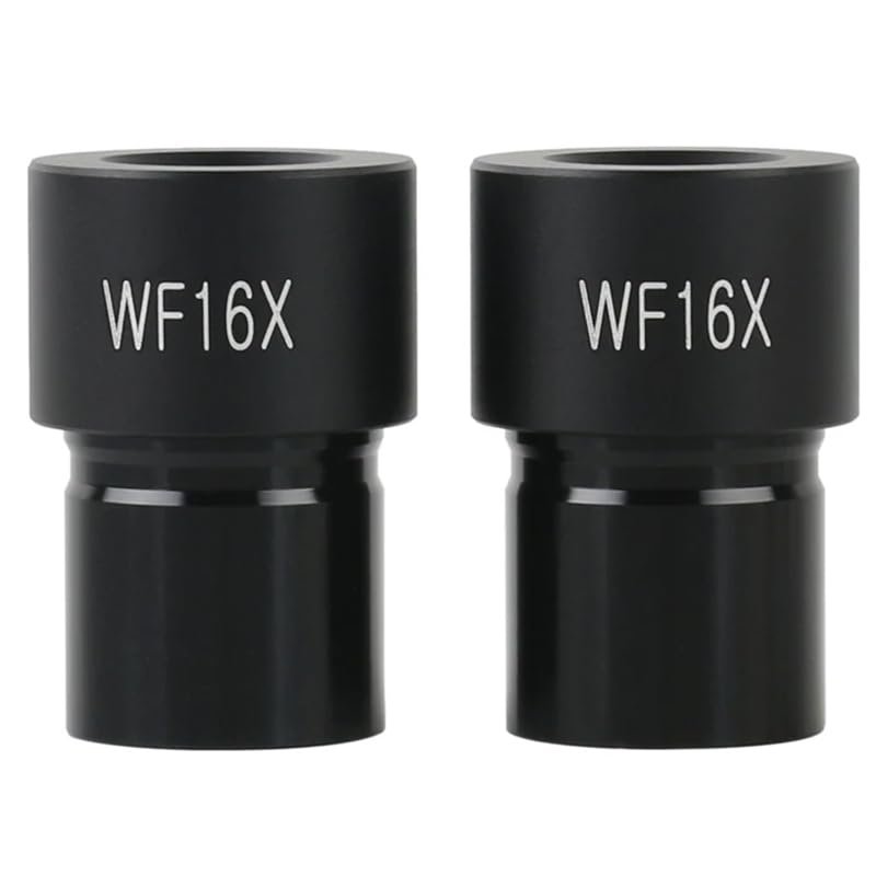 1pc WF16X Biological Microscope Eyepiece Wide-Angle Eyepiece Optical Glass Lens 23.2mm Interface(2pcs WF16X)