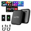 2025 New 4-in-1 Wireless CarPlay Adapter Support Netflix/YouTube/TF, Android Auto & Carplay Adapter with USB-A and USB-C Cables,Convert Wired to Wireless Apple Dongle, Video Box Car Play for iOS 10+ view 1