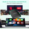 2025 New 4-in-1 Wireless CarPlay Adapter Support Netflix/YouTube/TF, Android Auto & Carplay Adapter with USB-A and USB-C Cables,Convert Wired to Wireless Apple Dongle, Video Box Car Play for iOS 10+ view 2