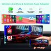 2025 New 4-in-1 Wireless CarPlay Adapter Support Netflix/YouTube/TF, Android Auto & Carplay Adapter with USB-A and USB-C Cables,Convert Wired to Wireless Apple Dongle, Video Box Car Play for iOS 10+ view 3