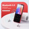 AGPTEK 64GB MP3 Player with Bluetooth, M3 2.4 inch Music Player with Speaker and FM Radio, Touch Buttons, Supports Up to 128GB (Black Red) view 3