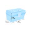 BIUDECO 2Pcs Versatile Storage Container with Compartment Design Transparent Handheld Tool Box for Medicine Manicure and Sundries Durable Material Convenient for Family Use view 2