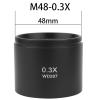1pc 1X 0.3X 0.5X 0.7X 0.75X 1.5X 2X M48 Zoom Stereo Microscope Barlow Objective 0.3X 0.5X 0.7X 1.5X 2X M42 10A 120X/180X/300X Lens(M48-0.3X) view 2