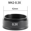 1pc 1X 0.3X 0.5X 0.7X 0.75X 1.5X 2X M48 Zoom Stereo Microscope Barlow Objective 0.3X 0.5X 0.7X 1.5X 2X M42 10A 120X/180X/300X Lens(M42-0.3X) view 2