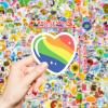1000 pcs/Set Random Theme No Repeated Cute Cartoon Stickers for Kids Teens- Small Waterproof Vinyl Decals for Laptop, Scrapbooking, DIY Crafts - Adorable Animal & Fantasy Theme Sticker Pack Gift/Deco view 3