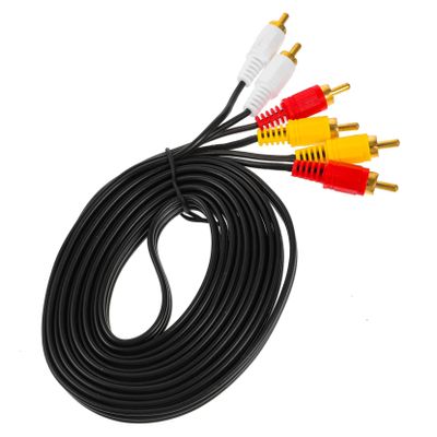 DOITOOL 3M Male to Male Audio/Video Cable for DVD/VCR High-Fidelity Sound Sturdy Design Compatible Media Players and TV
