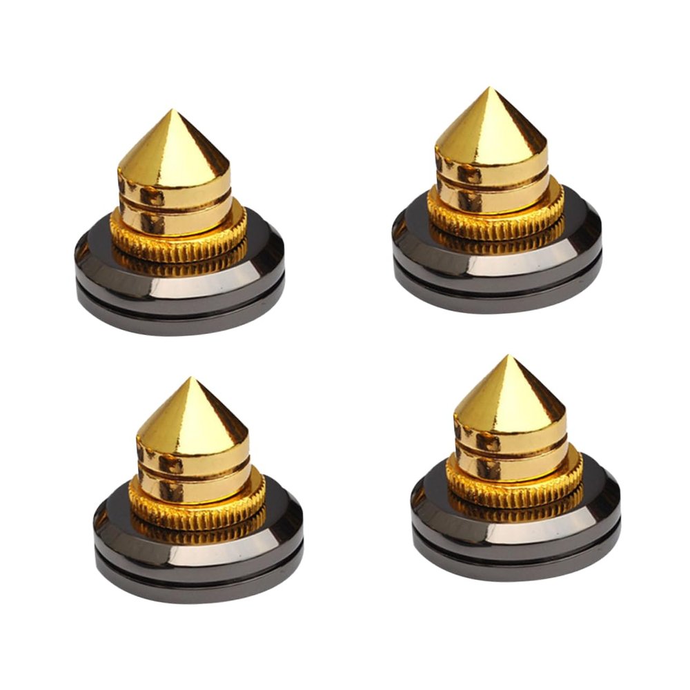 POPETPOP 4pcs Pure Copper Loudspeaker Spikes for Speaker Stands Shockproof Feet Pads for Amplifier and CD Players Vibration Dampening Design for and Home Audio Systems