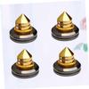 POPETPOP 4pcs Pure Copper Loudspeaker Spikes for Speaker Stands Shockproof Feet Pads for Amplifier and CD Players Vibration Dampening Design for and Home Audio Systems view 3
