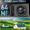 2025 Upgrade Digital Camera 4K, Point and Shoot Camera with 2.8' IPS Screen, 48MP 4K Video, 16X Zoom, Macro Mode, Flash - Compact Beginner Camera for Teens (Black view 3