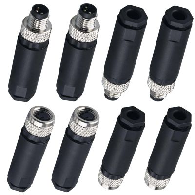 hiSpkNix M8 3-Pin A-Code Connector Set (8-Pack), IP67 Waterproof