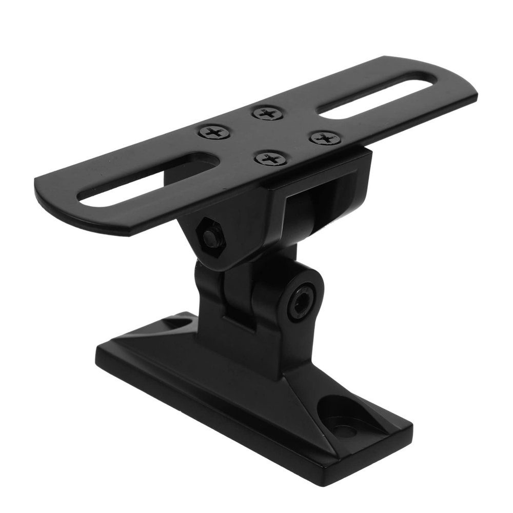 Hoement Adjustable Wall Mount Speaker Bracket for Surround Sound Universal Black Speaker Stand Detachable Tray Compatible Most for Home Theater