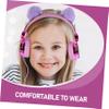 CAXUSD Volume Limiting Adjustable Headphones Glitter Plush Ear Wired Headset for School Gaming and Music Comfortable Over Ear Design for Boys view 4
