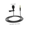 BRIGHTFUFU 1.5M Clip-on Lapel Microphone for Live Streaming Omnidirectional Condenser Mic Universal 3.5mm Jack for Interviews and Video Recording Black view 2