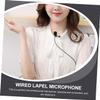 BRIGHTFUFU 1.5M Clip-on Lapel Microphone for Live Streaming Omnidirectional Condenser Mic Universal 3.5mm Jack for Interviews and Video Recording Black view 3