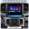 [4+64G]for Dodge Ram 1500/2500/3500 Car Stereo 13-18,for Jeep Grand Cherokee 16-21,for Jeep Wrangler 18-22, Wireless Carplay/Android Auto,Android EQ AI DSP/GPS/WiFi/BT5.0/FM/Mirror Link+Backup Camera view 2