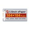 3.5 Inch E-Paper Display Module (G), SPI Interface E-Ink Screen, 384184 Resolution, Red/Yellow/Black/White, for Raspberry Pi, Ar-duino, STM32, ESP32, 3.3V/5V Compatible view 1