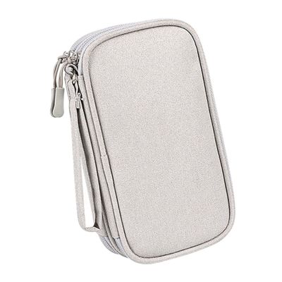 Angoily Double Layer Oxford Cloth Travel Electronic Organizer Bag for Accessories Waterproof Cord Organizer Handle for Cables USB Drives and Headphones