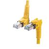 09488484745003, Ethernet Cables/Networking Cables RJ Industrial Cable Assembly, VarioBoot (Set Up-Down) to VarioBoot RJ45 (Set Up-Down), Cat6a PUR Yellow, 0.3m view 1