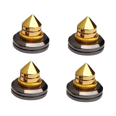 4Pcs Pure Copper Speaker Spike Feet Pad for Turntables and DIY Audio Systems Shockproof Loudspeaker Isolation Stand Pins for Enhanced Sound Quality and Vibration Control