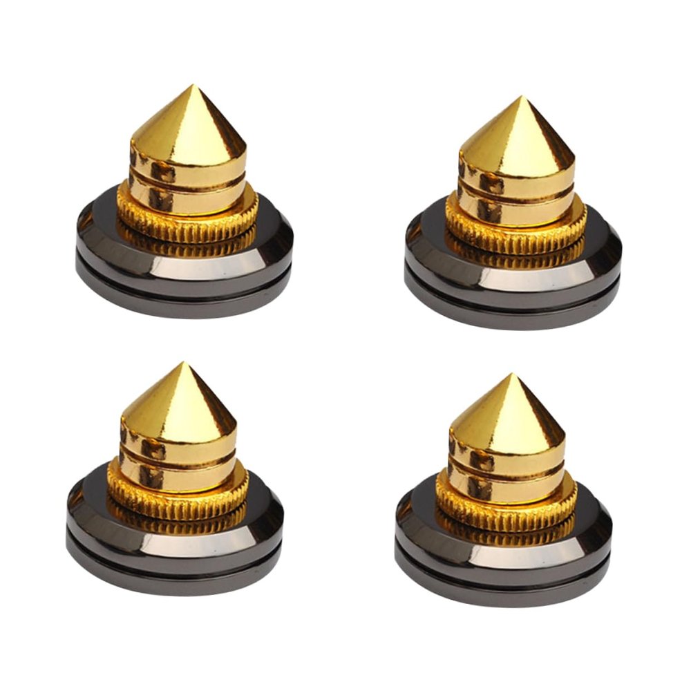 4Pcs Pure Copper Speaker Spike Feet Pad for Turntables and DIY Audio Systems Shockproof Loudspeaker Isolation Stand Pins for Enhanced Sound Quality and Vibration Control