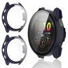 Kimiyaki 2 Pack for Garmin Forerunner 165 &165 Music Screen Protector Case [Full Coverage], Hard PC Bumper All-Around Protective Accessories for Garmin Forerunner 165 Built-in Tempered Glass Film view 1