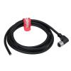 DRRI M12 Right Angle 8-Pins Female Sensor Connector to Fly Lead Waterproof Electrical Shield Cable for Automation Application view 2