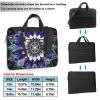 KCGSDEGV Mandala Print Rectangle Laptop Bag Triple Layer Protection Shockproof Crossbody Laptop Shoulder Bag for Men and Women, black, 13 inch view 2