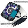 KCGSDEGV Mandala Print Rectangle Laptop Bag Triple Layer Protection Shockproof Crossbody Laptop Shoulder Bag for Men and Women, black, 13 inch view 3
