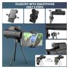 10x42 Monocular Telescope with Smartphone Holder Tripod for Adults Kids, HD Waterproof BAK4 Prism Monocular Scope with Clear for Bird Watching Hunting Hiking Travel Camping view 4